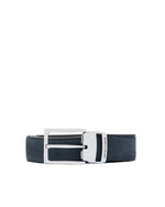 Navy Blue Textured Buckle Belt 1