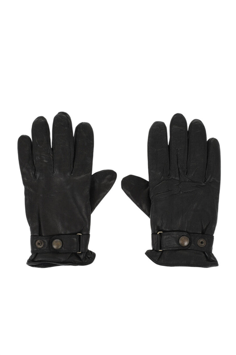 Black Classic Textured Gloves 1