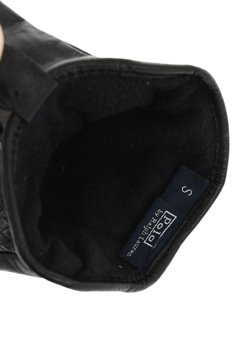 Black Classic Textured Gloves 4