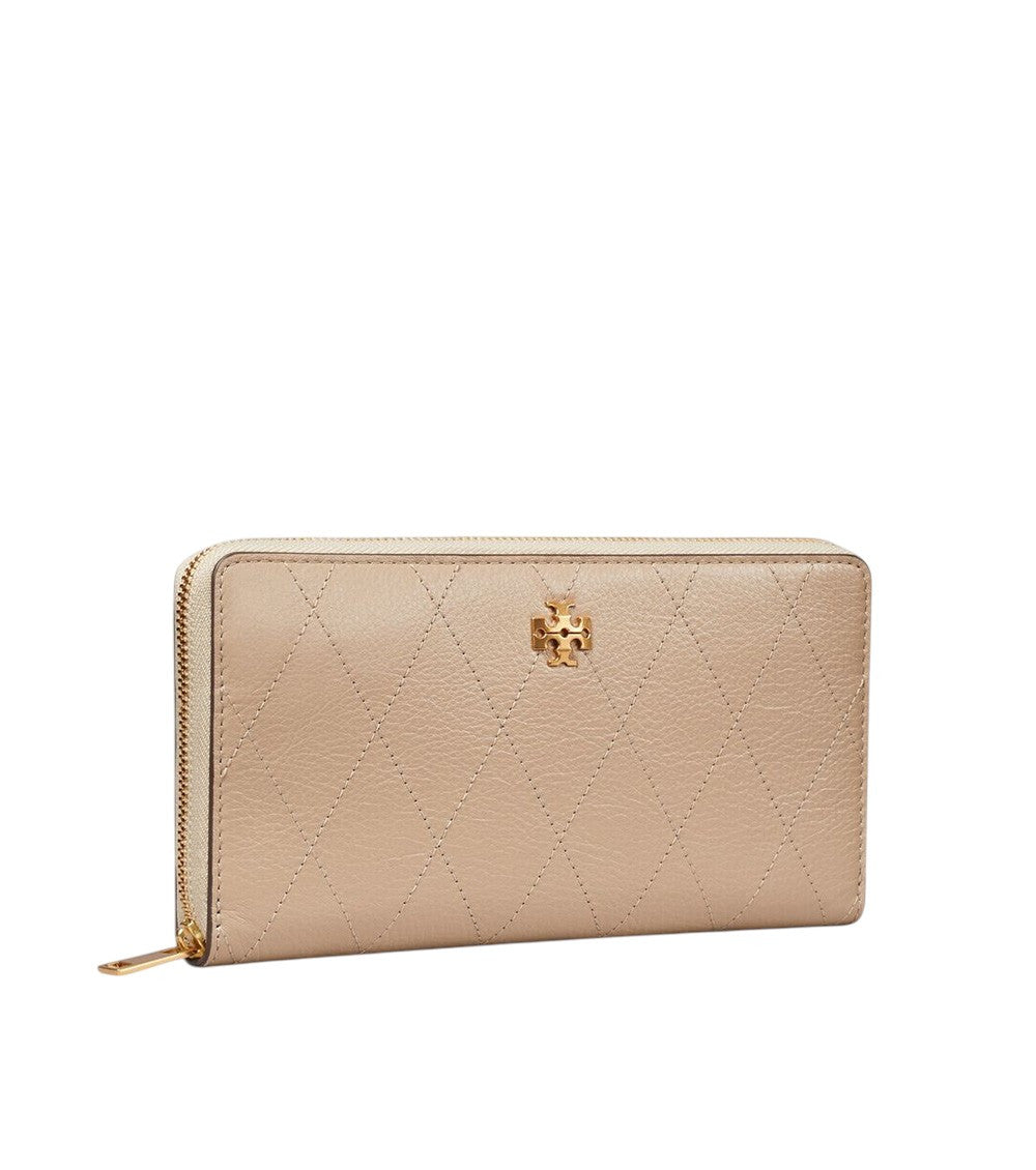 Beige Kira Quilted Wallet 4