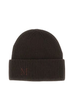 Dark Brown Knitted Beanies Cap 1