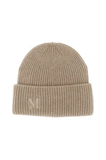 Beige Knitted Beanies Cap 1