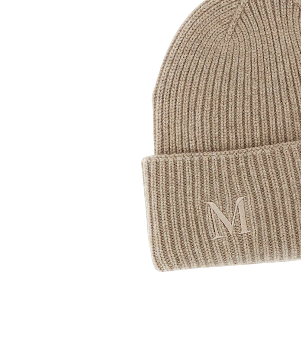 Beige Knitted Beanies Cap 2