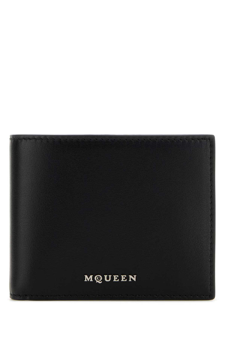 Black Logo Solid Wallet 1