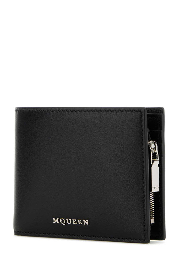 Black Logo Solid Wallet 2