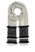 Ivory wool blend foulard 1