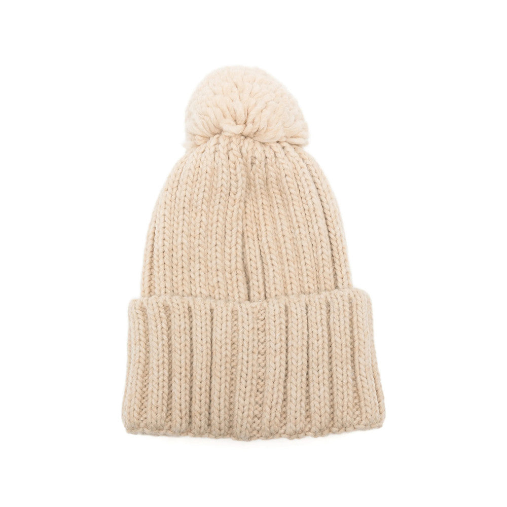 Beige Logo Beanie Cap 2