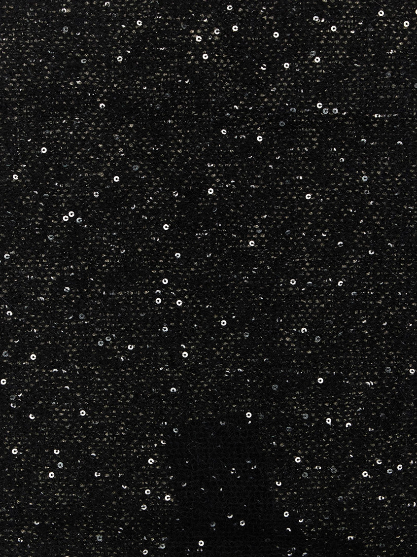 Black Sequin Embellished Scarf 2