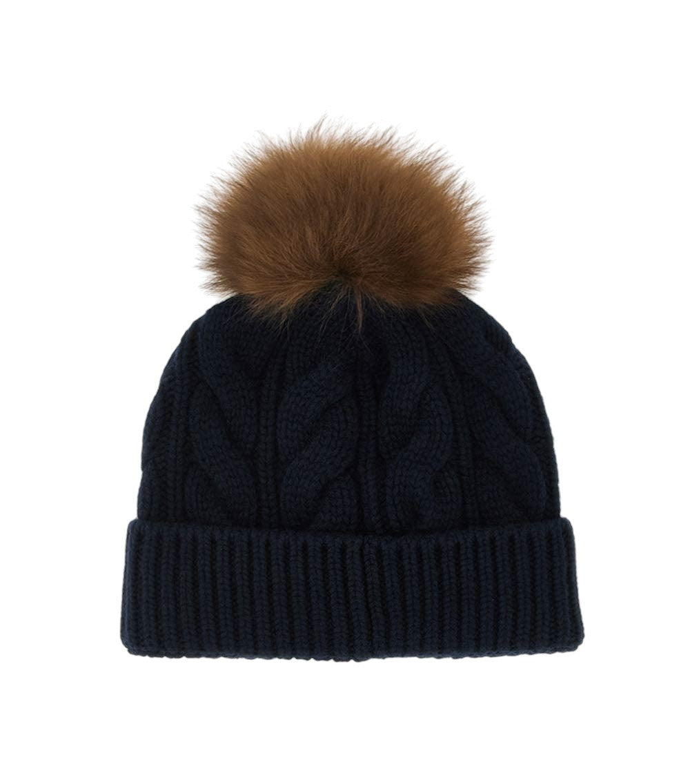 Navy Blue Knitted Beanies Cap 2