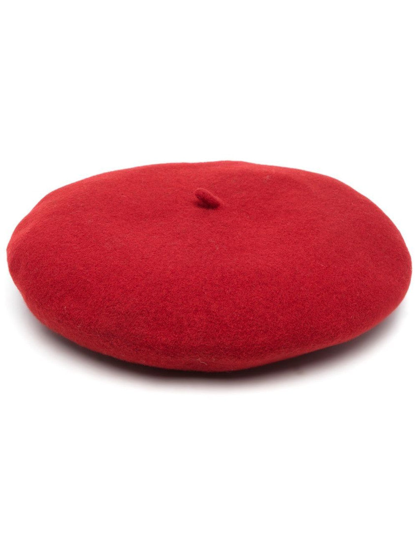 Red Solid Beret Hat 1