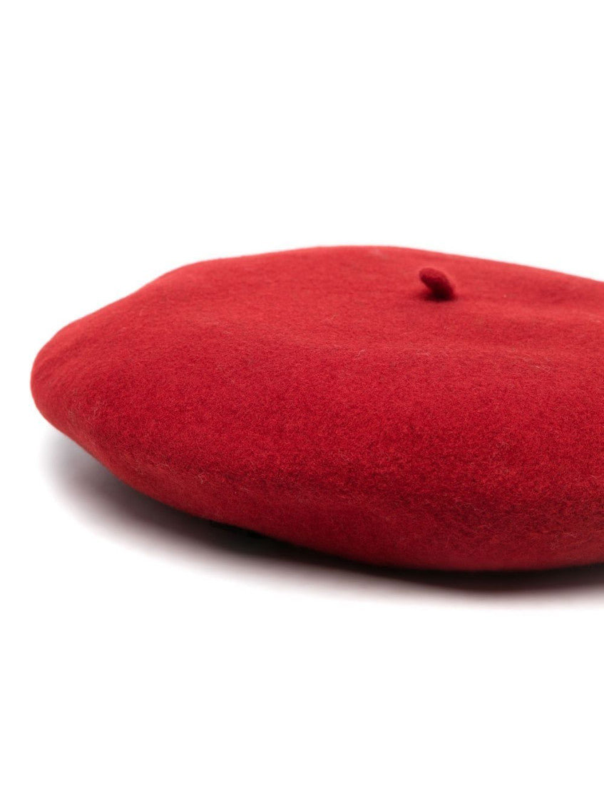 Red Solid Beret Hat 2
