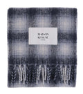 Navy Blue Check Scarf 1