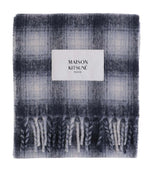 Navy Blue Check Scarf 1