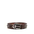 Brown Cabochon Embellished Buckle Belt 1