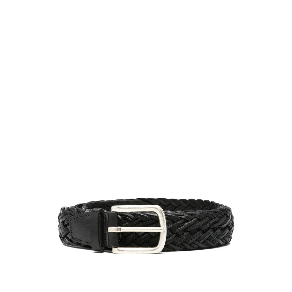 Black Braided Buckle Belt 1
