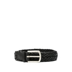 Black Braided Buckle Belt 1