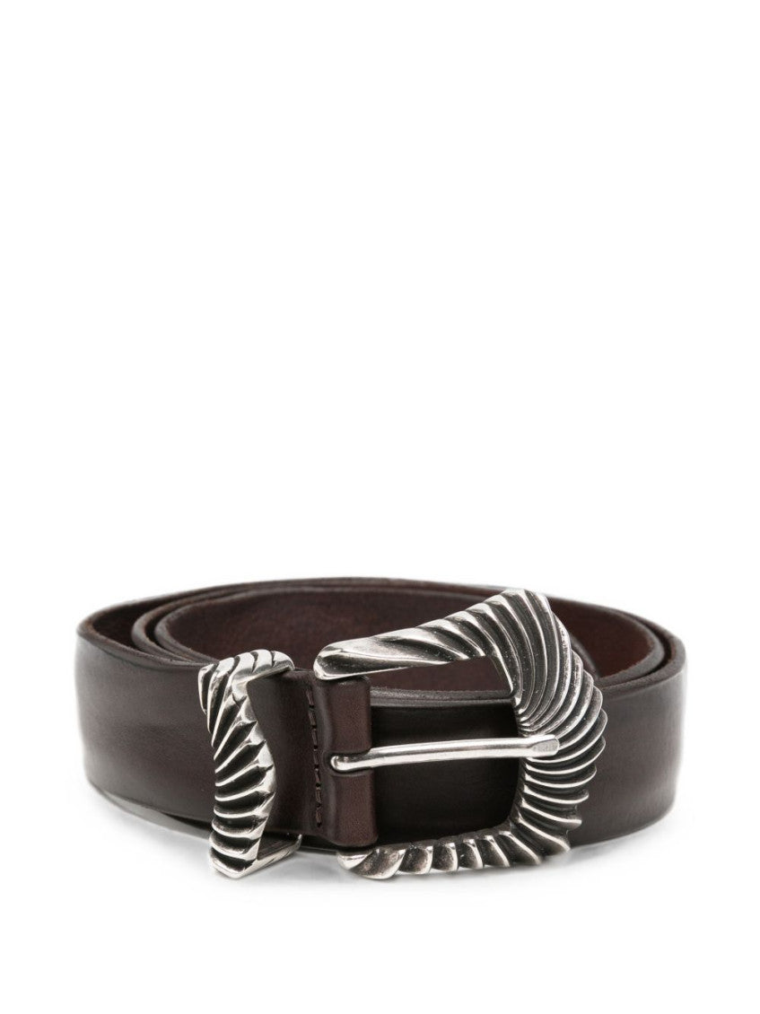 Brown Engraved Buckle Belt 1
