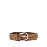 Brown Braided Buckle Belt 1
