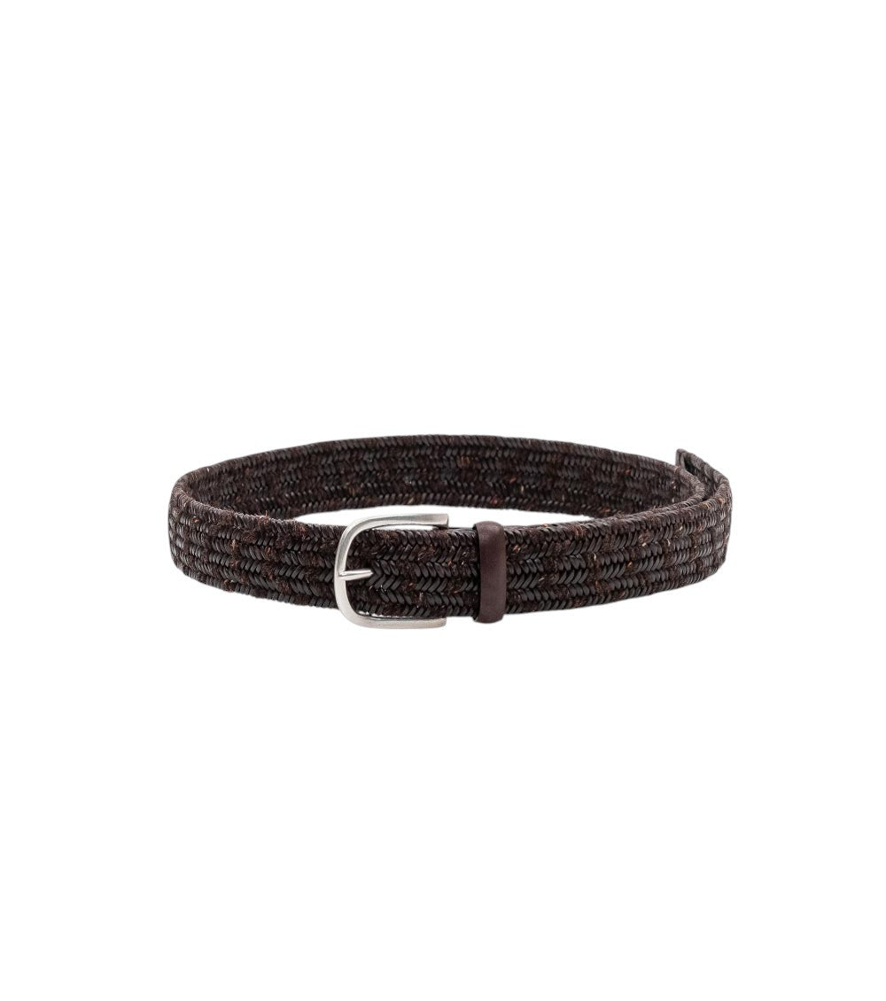 Brown Woven Buckle Belt 1