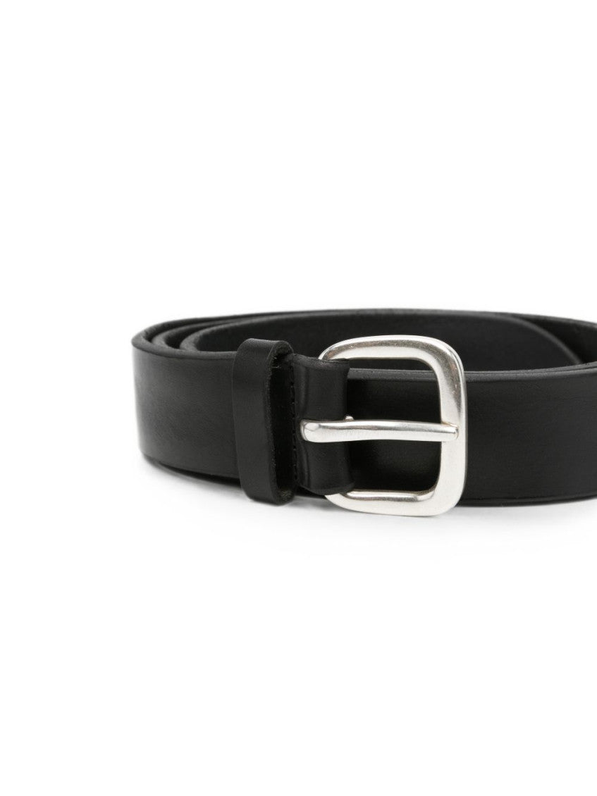 Black Logo Buckle Belt 2