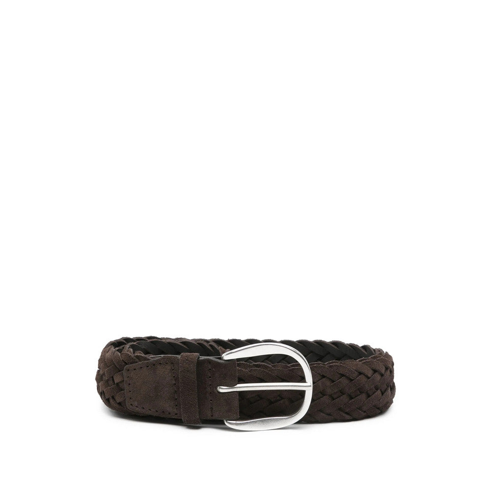 Brown Braided Buckle Belt 1