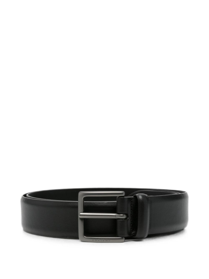 Black Logo Buckle Belt 1