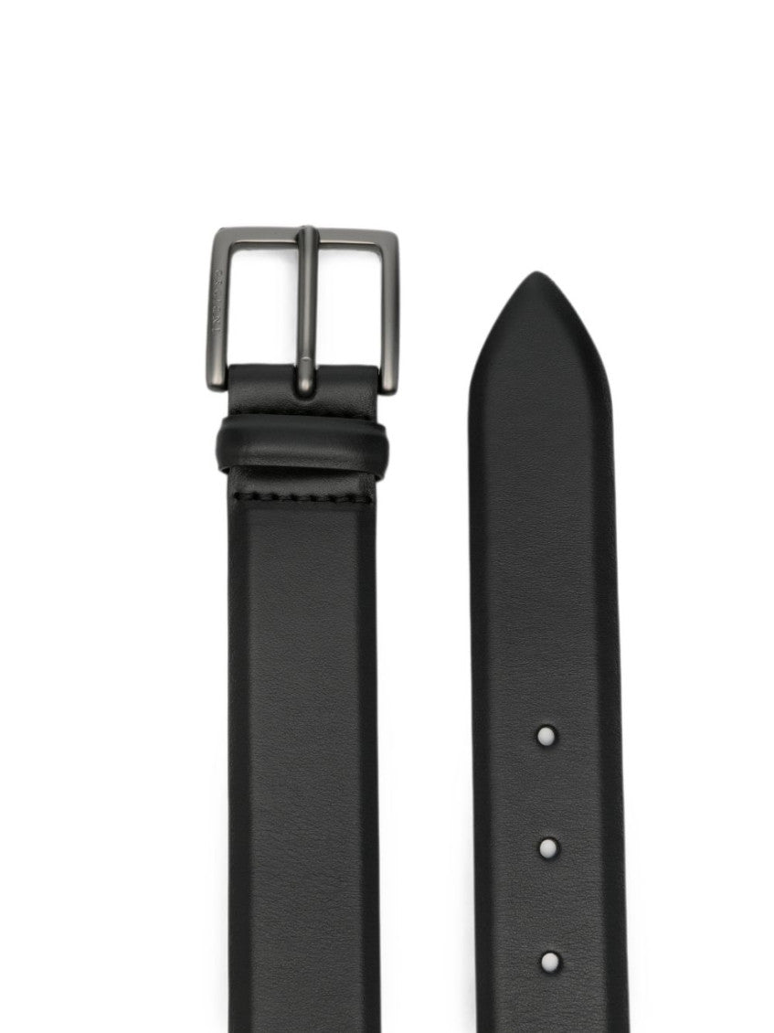 Black Logo Buckle Belt 3