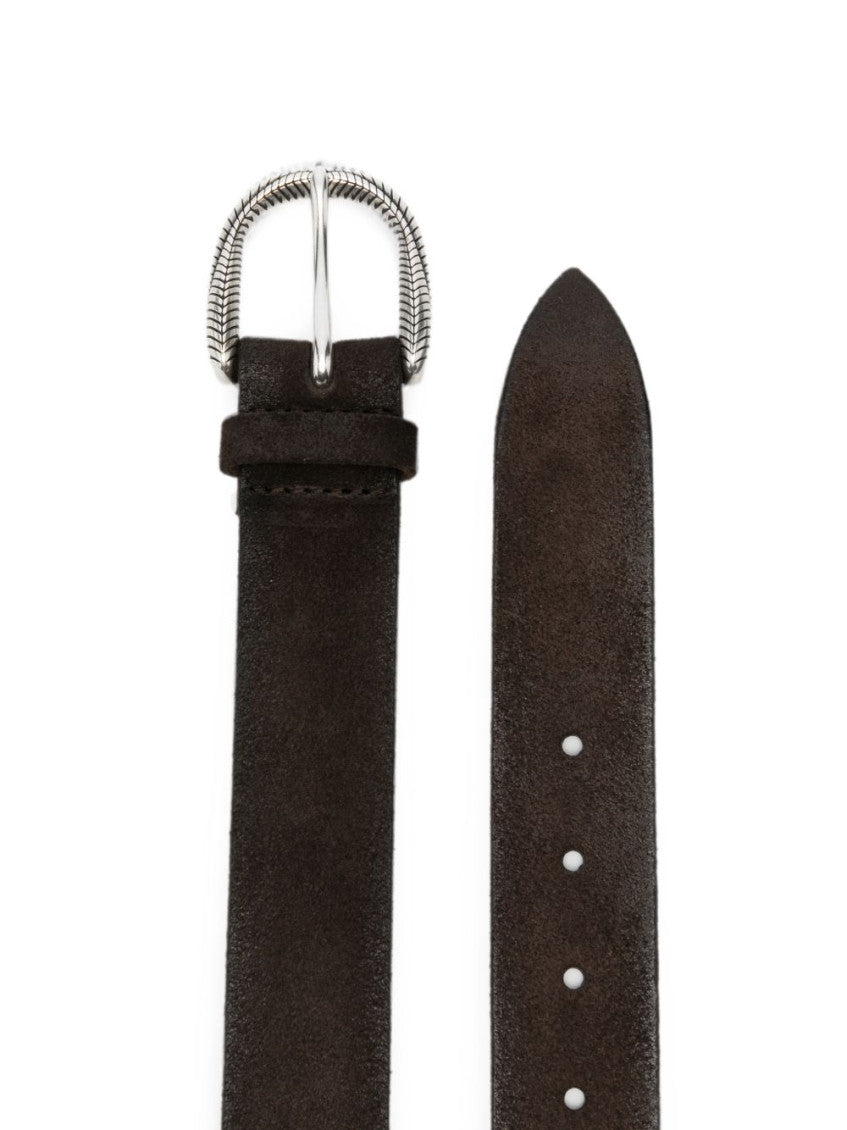 Brown Engraved Buckle Belt 2