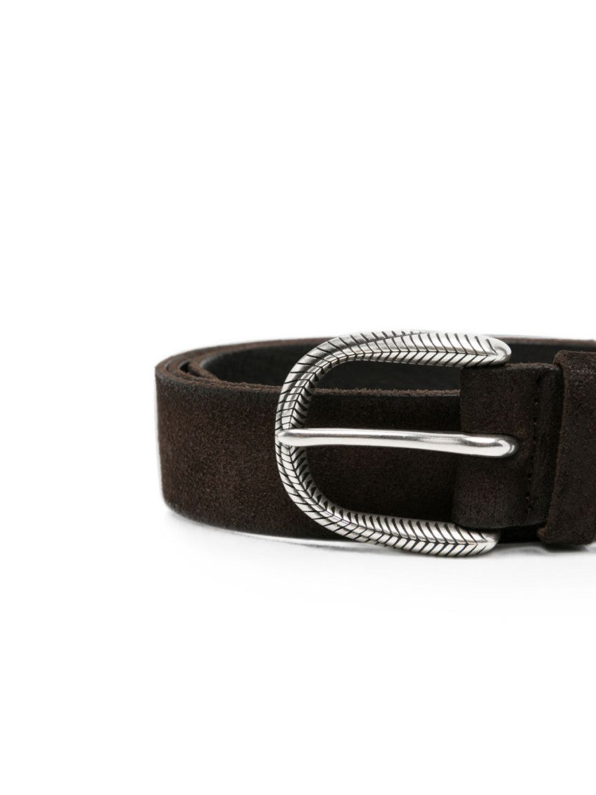 Brown Engraved Buckle Belt 3