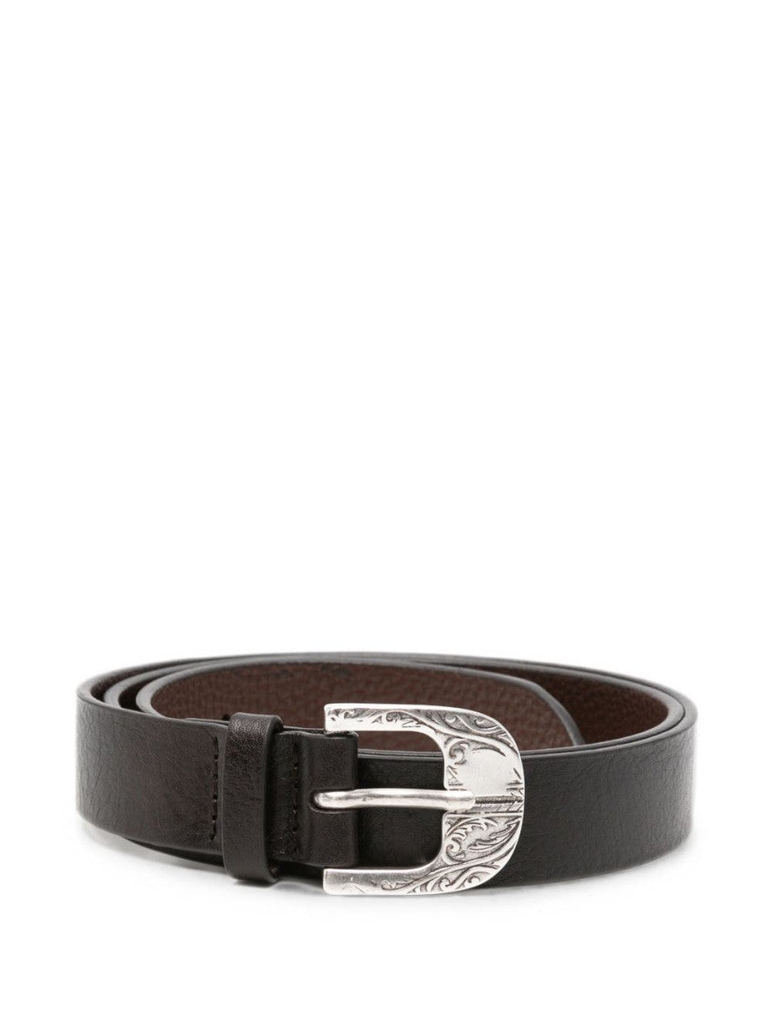Brown Engraved Buckle Belt 1
