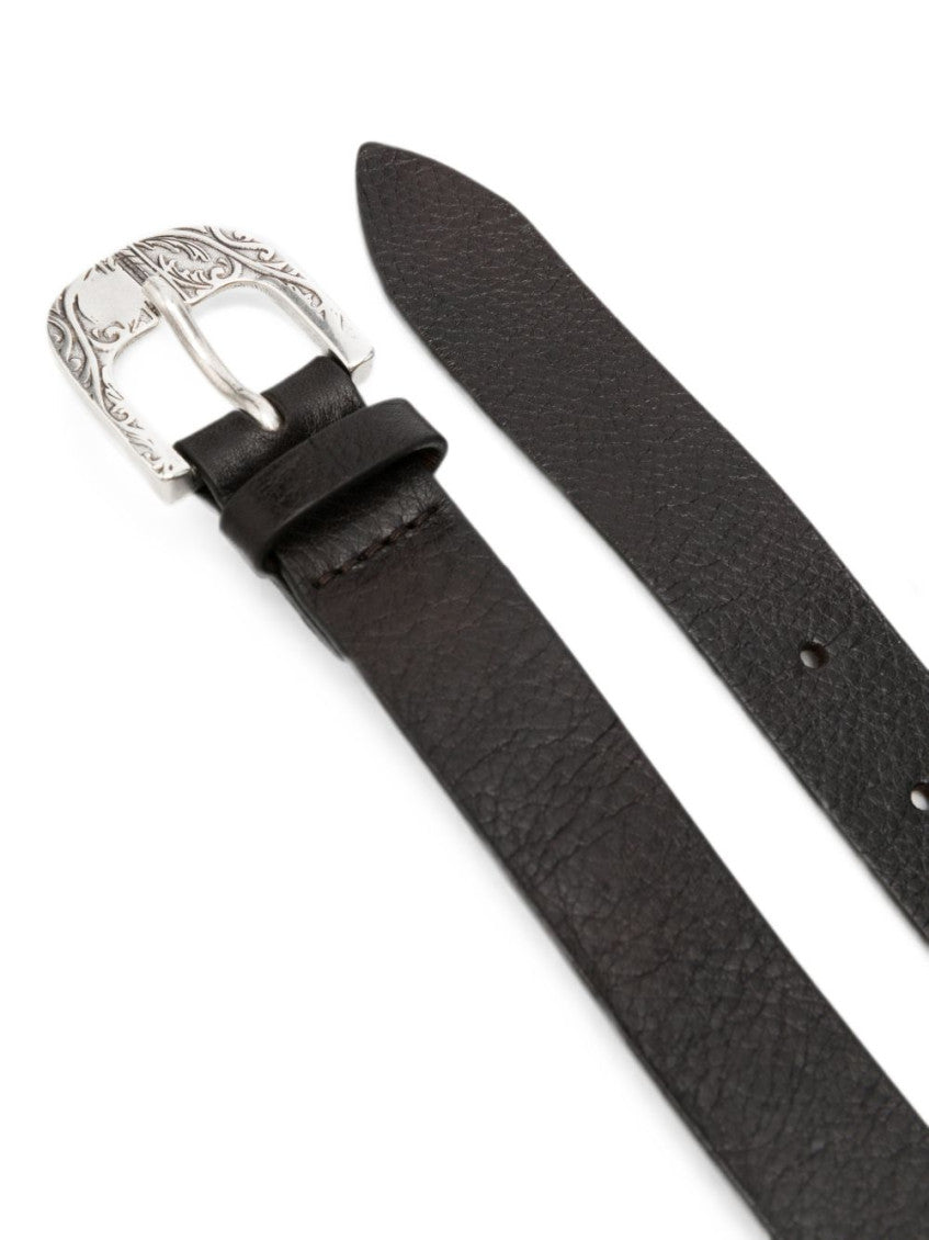 Brown Engraved Buckle Belt 2