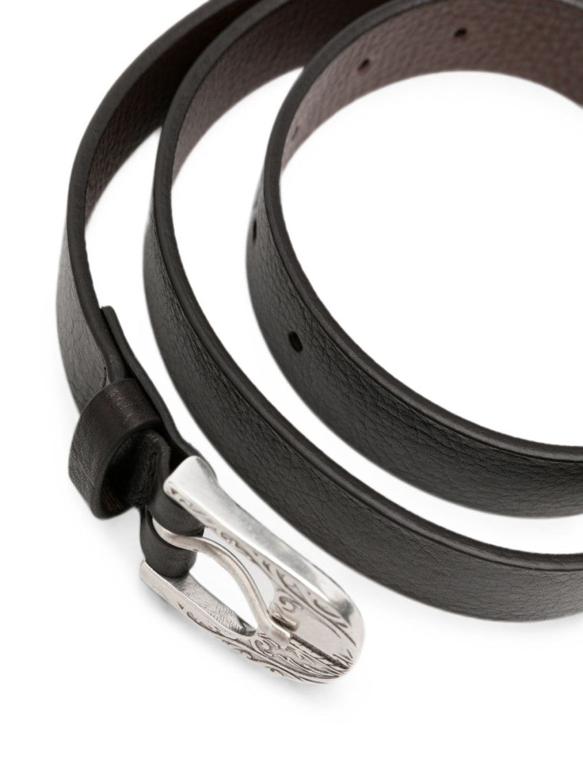 Brown Engraved Buckle Belt 3