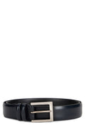 Dark Blue Brushed Leather Belt 1