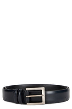 Dark Blue Brushed Leather Belt 1