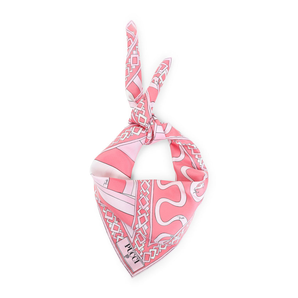 Pink Abstract Print Scarf 2