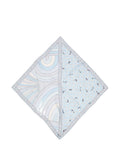 Light Blue Abstract Print Scarf 1