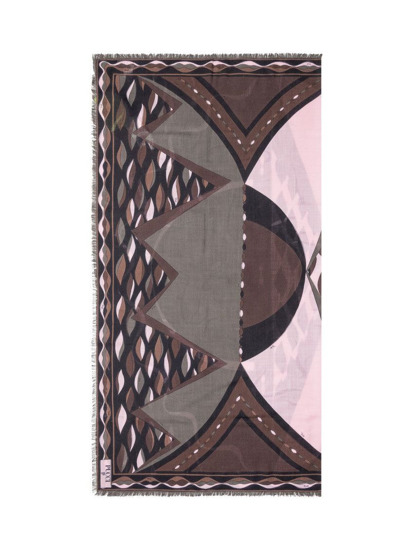 Khaki Printed Scarf 1