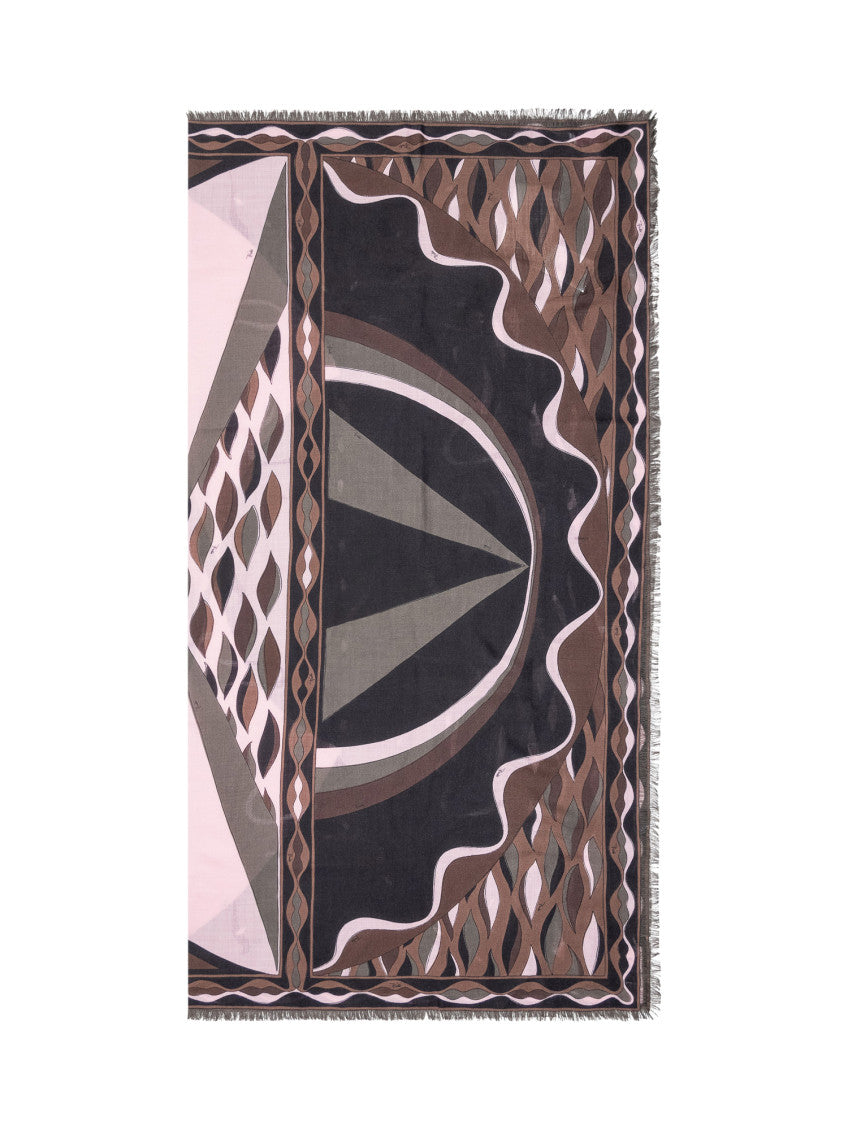 Khaki Printed Scarf 2