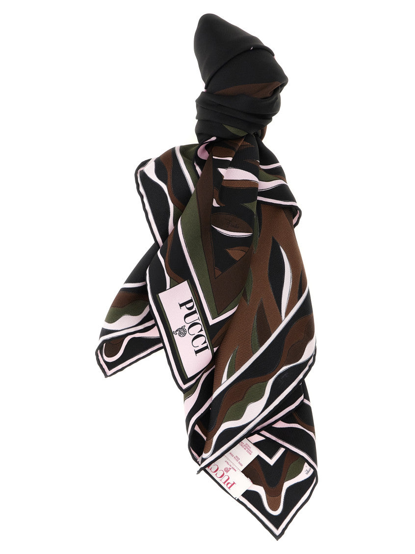 Brown Abstract Pattern Scarf 1