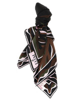 Brown Abstract Pattern Scarf 1