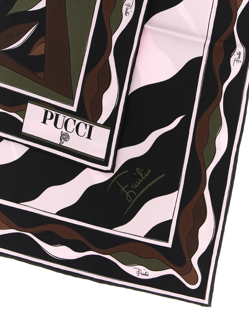 Brown Abstract Pattern Scarf 3