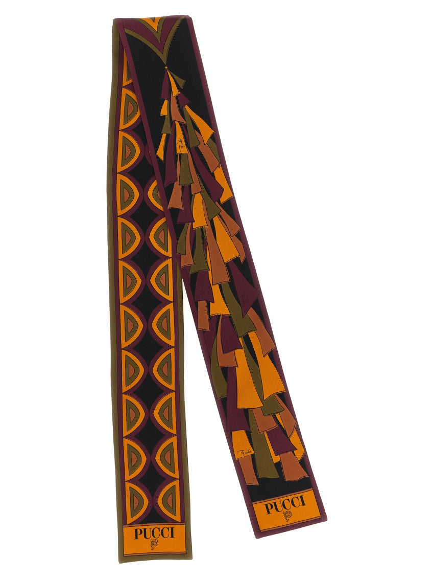 Brown Printed Bandana Scarf 1
