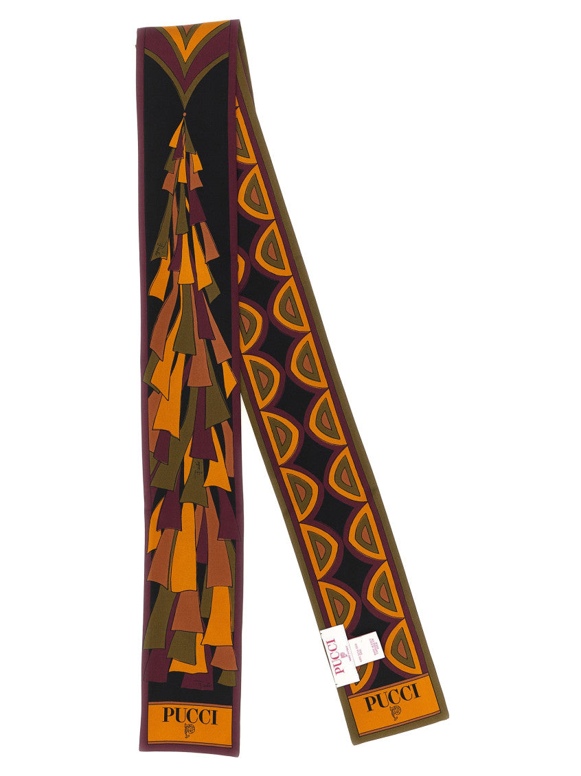 Brown Printed Bandana Scarf 2