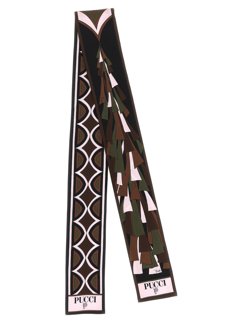 Brown Printed Bandana Scarf 1