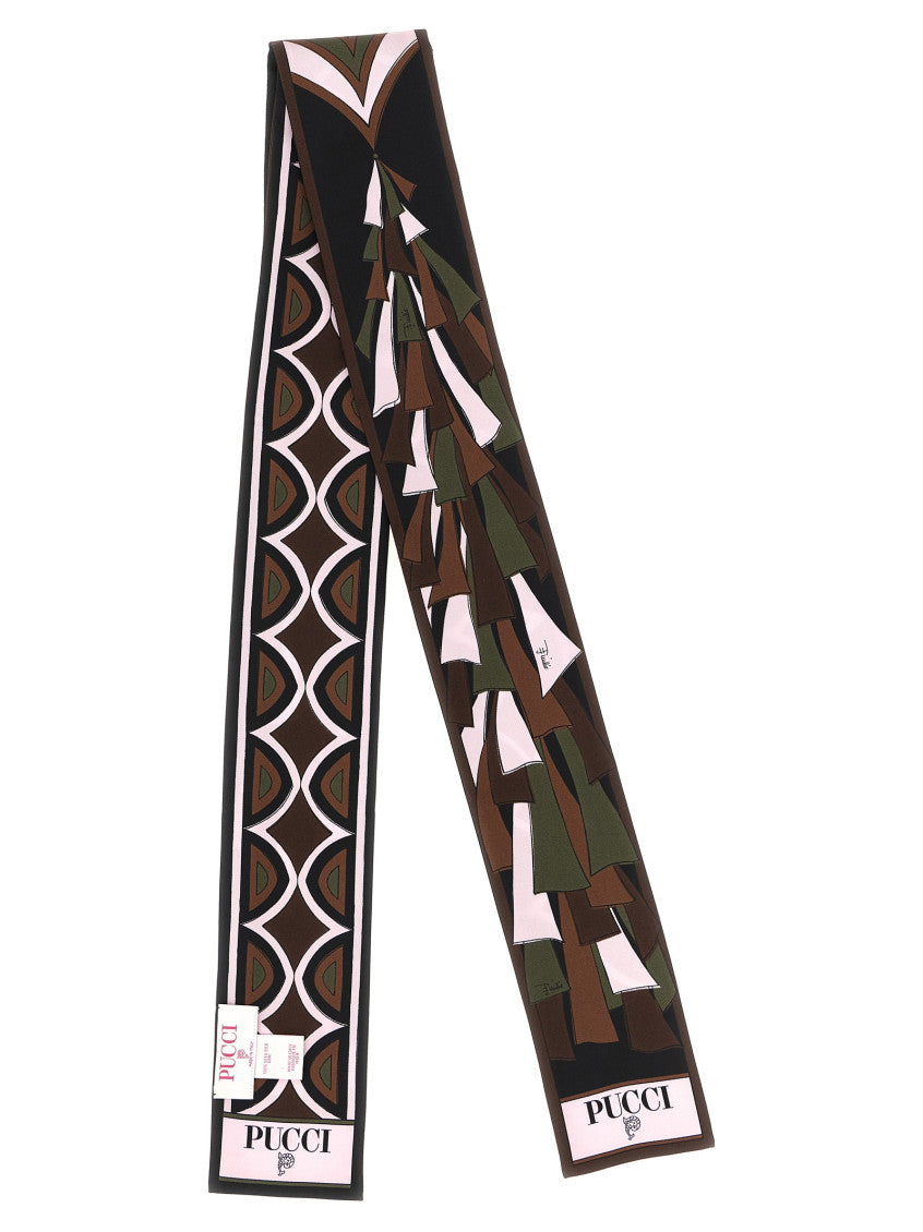 Brown Printed Bandana Scarf 2