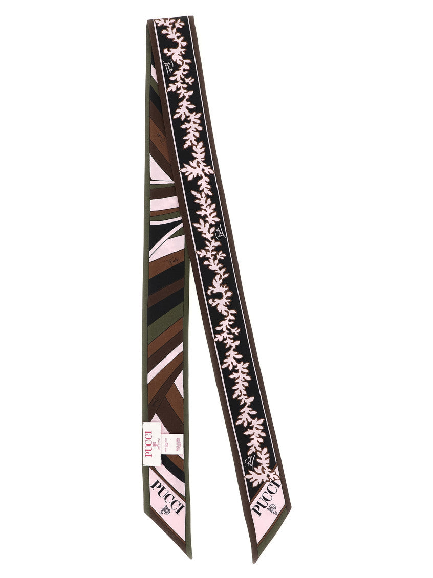 Brown Printed Bandana Scarf 2