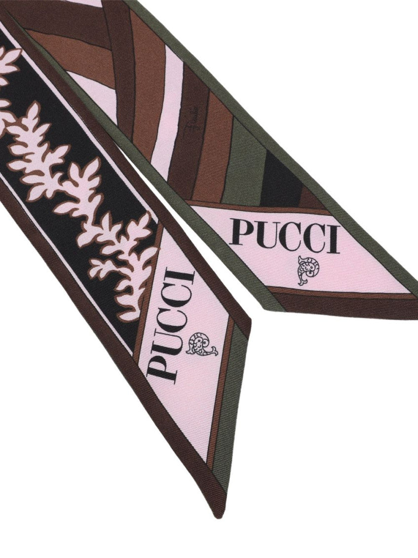 Brown Printed Bandana Scarf 3