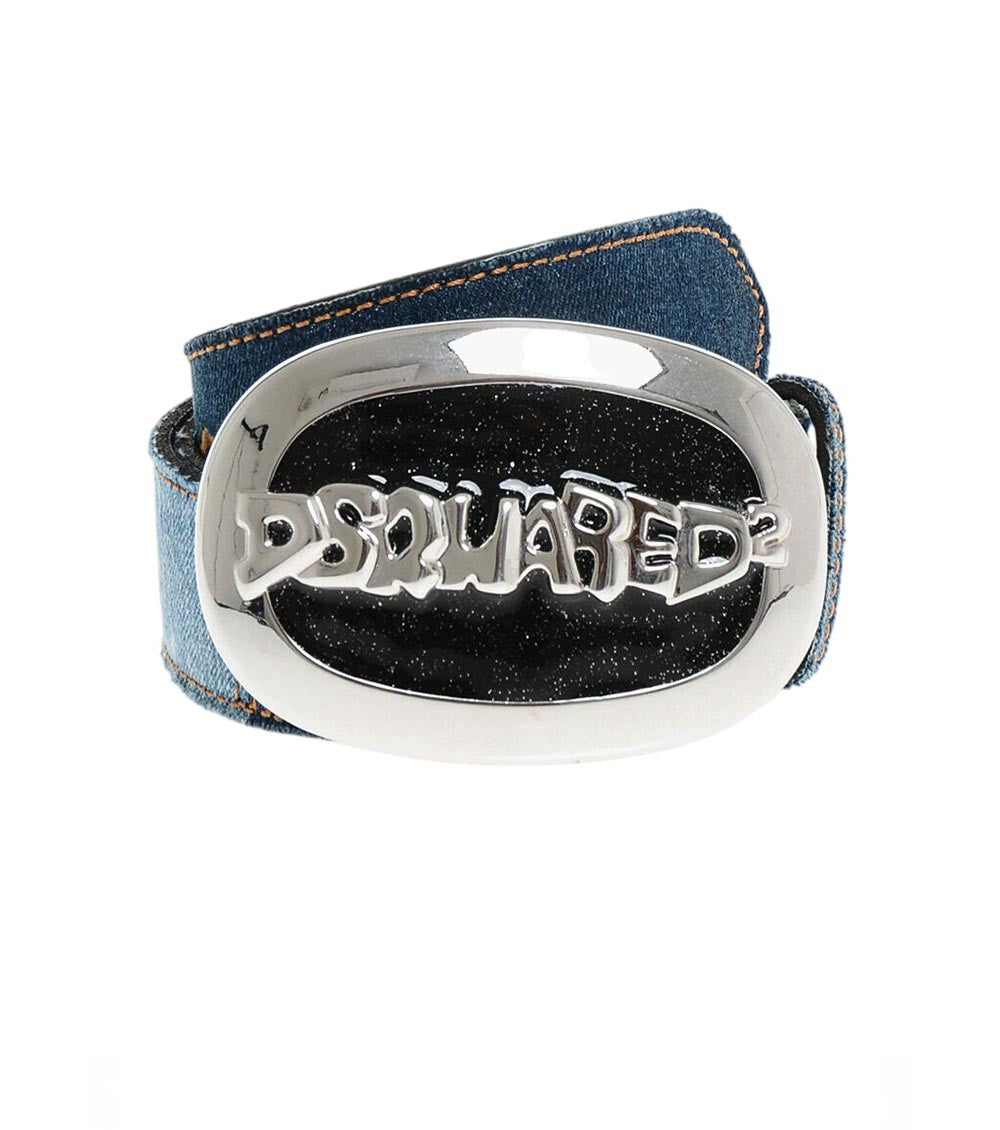 Blue Logo Buckle Belt 2