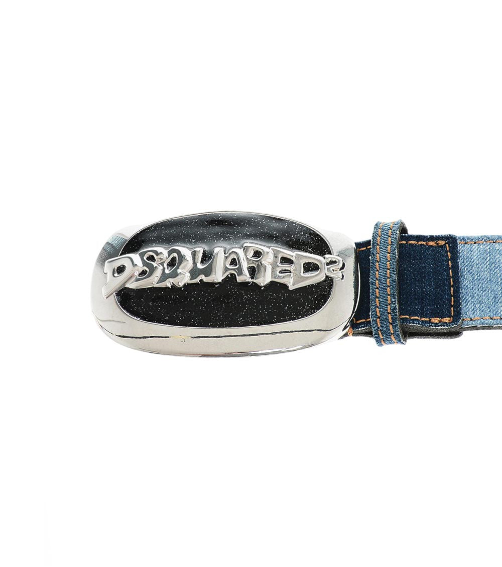 Blue Logo Buckle Belt 3