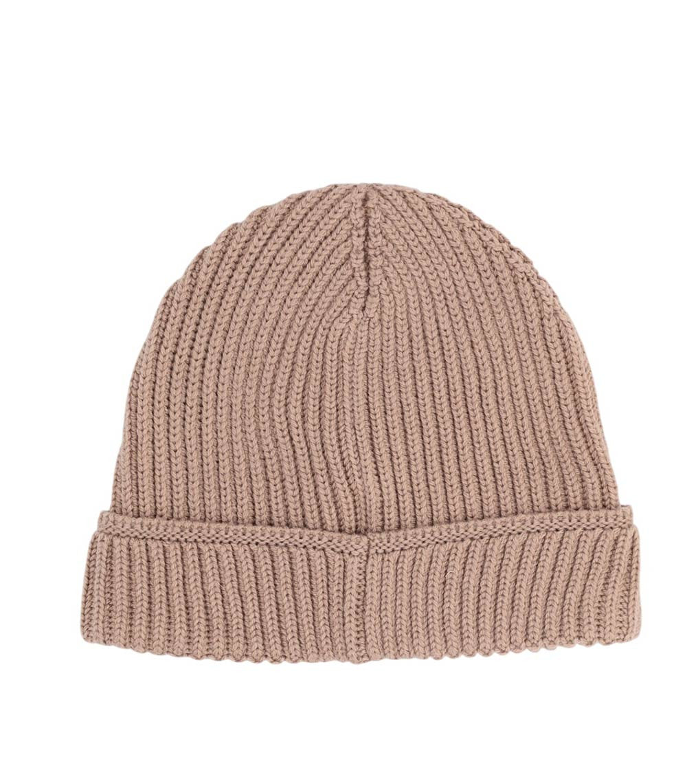 Beige Knitted Beanie Cap 2